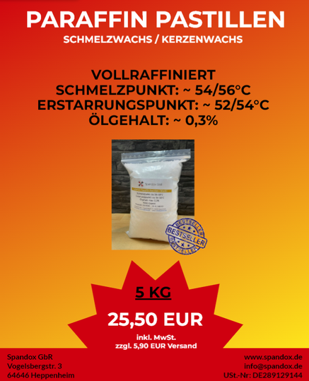 Ihr Paraffinspezialist - Paraffin / Schmelzwachs / Bienenwachs