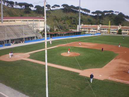 Lo stadio di baseball di Messina