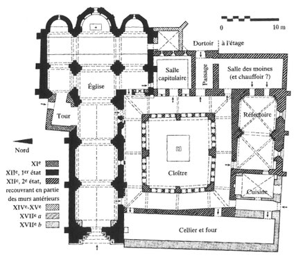 04 - Ganagobie - Monastere Notre-Dame : Plan de l’Abbaye