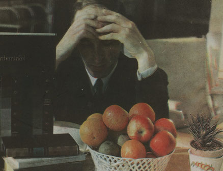 Fritz Tugendhat: Self-portrait in the Tugendhat House, detail. Duxochromy ca. 1934