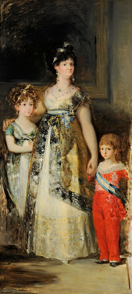 Copia de Fortuny a Goya.La Familia de Carlos IV,1867.Óleo sobre lienzo 220x100cm. Museo Fortuny.