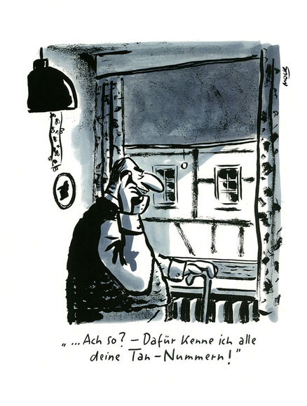 Cartoon von Mock zum Thema Tannummern