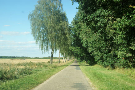 Verlauf der Route durch einsame Landschaft