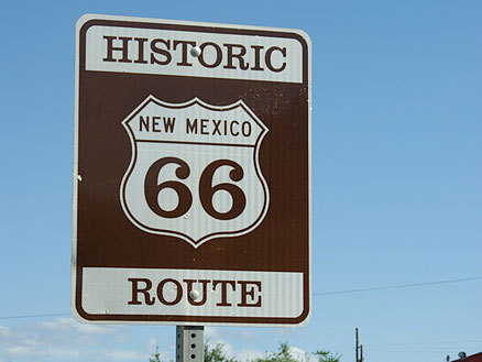 Typisches Schild der historischen Route 66