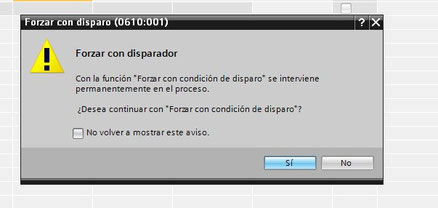 aceptar forzar con disparador tia portal v12