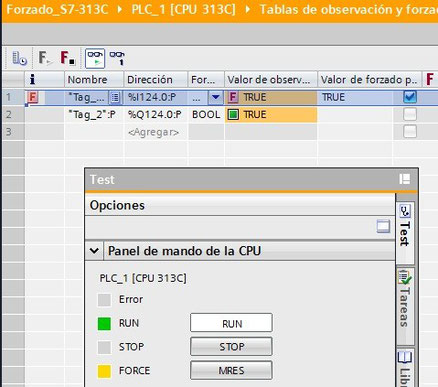 forzado permanente cpu simatic s7-3xx