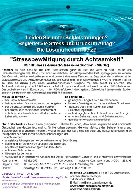 Bei Burnout-Symptomatik, bei depressiven Stimmungslagen und Ängsten, bei Unruhezuständen und Schlaflosigkeit, bei akuten oder chronischen Beschwerden, in belastenden beruflichen und/oder familiären Lebenssituationen.