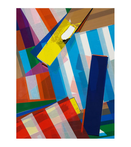 Travail de collage d’adhésif de l'artiste bordelais Laurent Valera