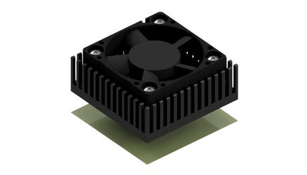 Fischer Elektronik ファンヒートシンク LA ICK 18 x 18 F 12