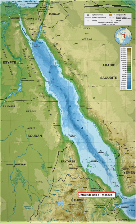 La mer rouge est aussi appelée mer d’Égypte, mer des roseaux ou des joncs dans la Bible. C’est l’une des mers les plus chaudes du monde (entre 21 et 25°C). Le peuple d'Israël, sous la direction de Moïse, a traversé miraculeusement la mer rouge.