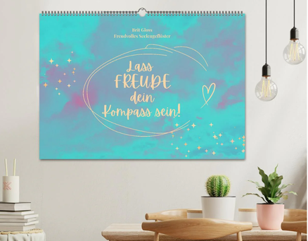 Kalender 2026 "Lass Freude dein Kompass sein!" Wandkalender kreatives Geschenk, besonderes Geschenk