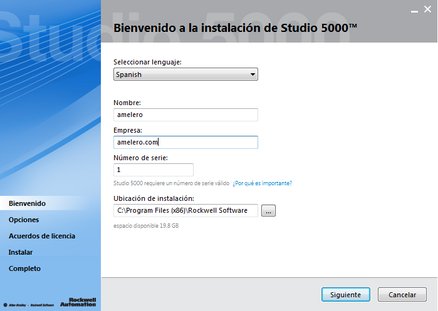 última versión Studio 5000 RSLogix v26.00 2015