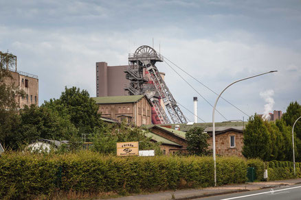 Fördergerüst der Zeche Ibbenbüren von Oeynhausenschacht 1 im Ibbenbürener Steinkohlenrevier