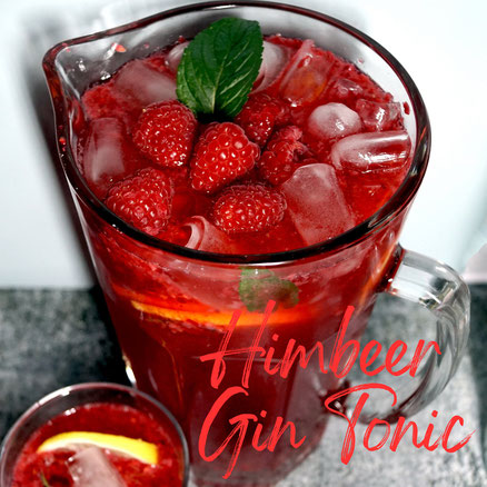 Gin Tonic mit Himbeeren nach zimtkringel-Art