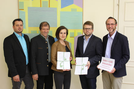 v.l.n.r.: Gemeinderat Gross Manuel, Stadtrat Prof. Siegi Greimler, Landtagsabgeordnete Michaela Grubesa, SPÖ Klubobmann Hannes Schwarz, 1. Vizebürgermeister Klaus Baumschlager 