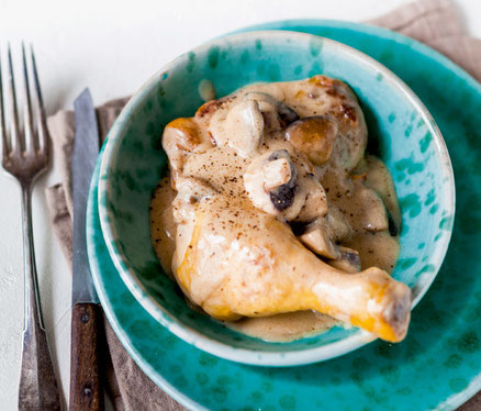 recette-poulet-au-vouvray-crème-champignons-vin-de-Loire