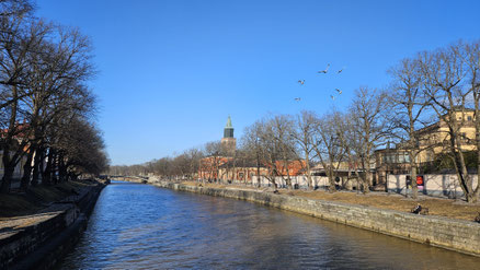Spaziergang am Aurajoki bei bestem Wetter