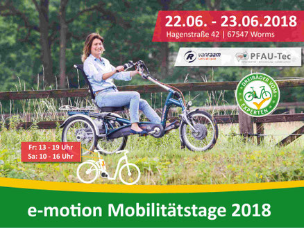 e-motion Dreirad Mobilitätstage in Worms