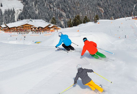 Skilauf auf der Fisser Nordseite, Zirbenhütte. Foto-Quelle: TVB Serfaus-Fiss-Ladis