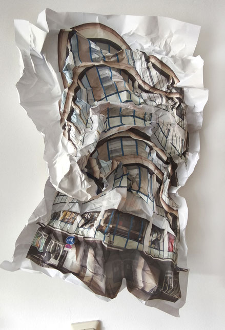 Grafenberger Allee Relief-Objekt 75x45 cm 2025