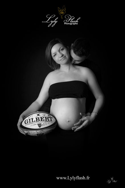 Photo grossesse future maman fan du RCT Rugby