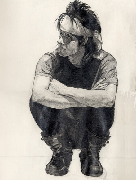 マーシー,1990, K.Nishikawa, pencil, F6