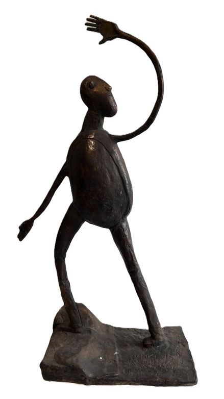 Heinrich Kirchner, Wanderer Mensch, er sieht das helle Licht, 1983, Bronze