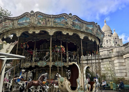 Karussell, Sacre Coeur, Paris, Frankreich, Stadt,