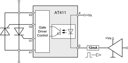 Thyristor AT411 Trigger Modul für Netzspannung 100-690Vrms wurde für Anwendungen konzipiert, bei denen mit einem Steuersignaleingang zwei Thyristoren gleichzeitig angesteuert werden