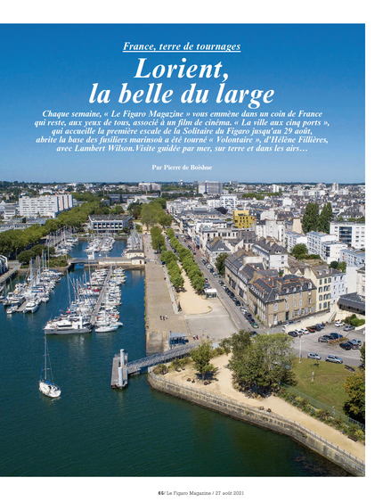 Parution Figaro Magazine Lorient drone