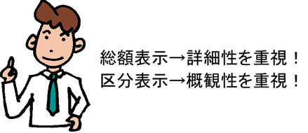 総額表示→詳細性を重視!区分表示→概観性を重視!
