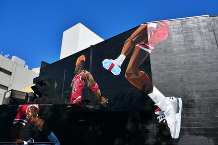 Michael Jordan, verewigt auf einer Hauswand