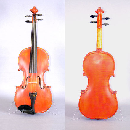 Violon pour niveau étudiant du luthier Miguel Ortega Saragosse Espagne avec des bois de qualité et un réglage professionnel par un luthier pour accompagner l'apprentissage des élèves.