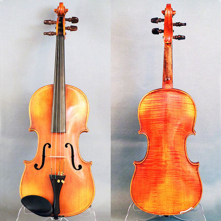 Violon pour niveau étudiant de l'école italienne de lutherie fabriqué avec des bois massifs et un réglage professionnel par un luthier pour accompagner la progression de l'élève.