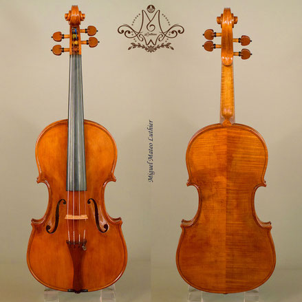 Violín de conservatorio fabricado en Reghin Rumanía año 2025 modelo Guarneri construido con maderas europeas de calidad y ajuste profesional de luthier para grado superior.