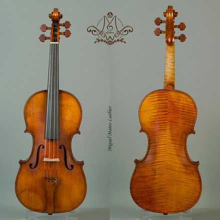 Violín de conservatorio fabricado en Reghin Rumanía año 2025 modelo Guarneri construido con maderas europeas de calidad y ajuste profesional de luthier para grado superior.