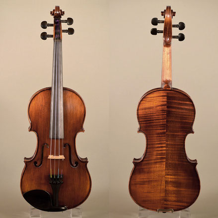 Violon de lutherie roumaine Reghin année 2025 fabriqué avec des bois européens de qualité et montage professionnel par un luthier pour musiciens de conservatoire.