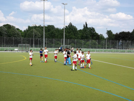 Verabschiedung von den Zuschauern nach dem Spiel 