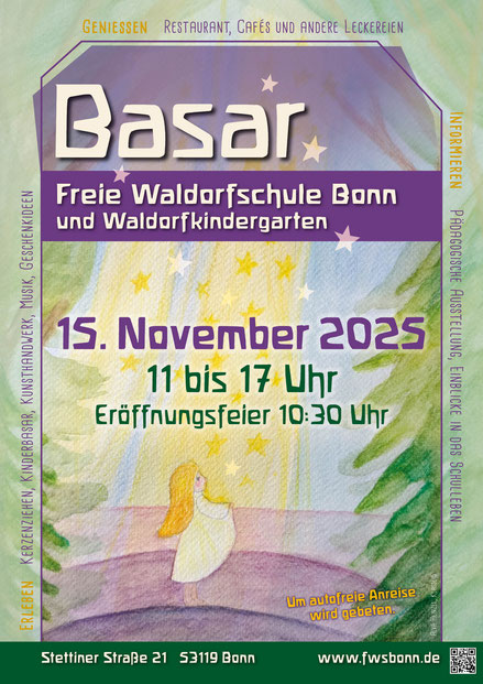 Basar am 25. November 2025, 11 bis 17 Uhr, Eröffnungsfeier 10:30 Uhr