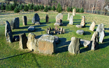 The Stone Circle at Distant Hill Gardens in Walpole, New Hampshire.