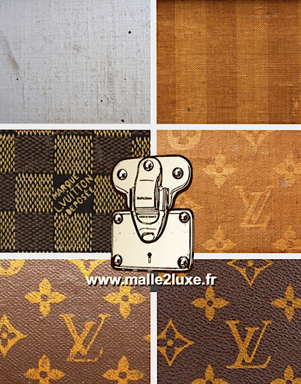 Toile enduite louis vuitton pochoirs tissés malle