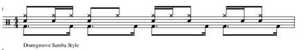 Schlagzeugnoten Samba Variation