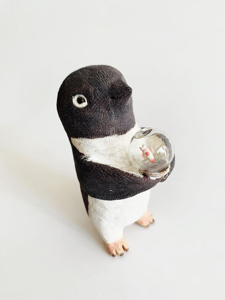 タイトル：「小さなアクアリウム」　 サイズ：100×70×60mm　　 技法：手捻り
