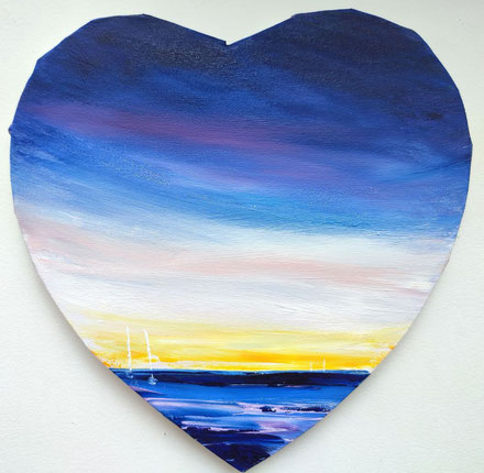 peinture-paysage-marin-charente-maritime-audrey-chal-artiste-peintre-royan-tableau-bleu-jaune-coucher-soleil-ocean
