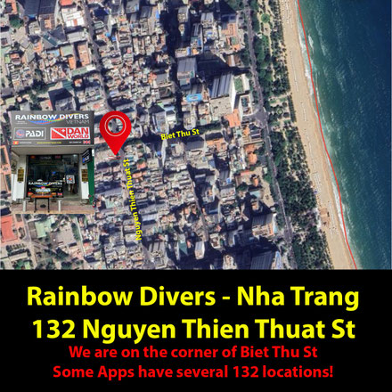 Rainbow Divers PADI Scuba Dive Center Location Map Image