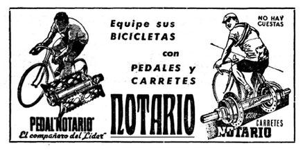 Publicidad de pedales Notario