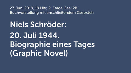 Buchvorstellung von „20. Juli 1944. Biographie eines Tages" von Niels_Schröder in der Gedenkstätte Deutscher Widerstand in Berlin. Moderiert wird die Veranstaltung von Peter Liebers und Robert Zagolla, vom be.bra Verlag Berlin.