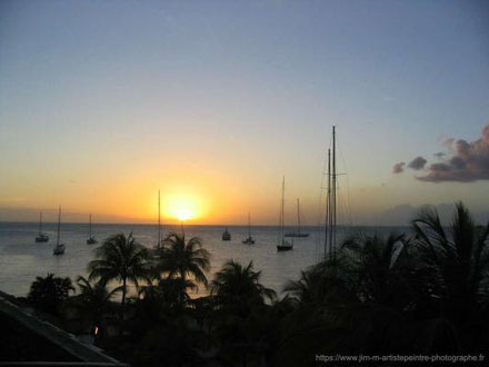 Coucher de soleil. Ile de la Martinique. 04.2006