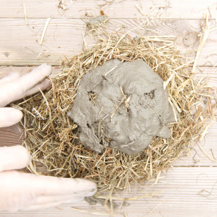 Hay and concrete Easter nest bowl by PASiNGA DIY