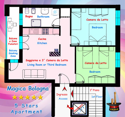 Pianta Appartamento Magica Bologna